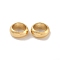 Brass Spacer Beads, Large Hole Bead, Flat Round, Golden, 6x2.5mm, Hole: 4mm