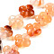 Natural Agate Beads Strands, 4-Petal Flower, 16x15.5x5.5mm, Hole: 1mm, about 24pcs/strand, 2.76''(7cm)