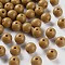 Opaque Acrylic Beads, Round, Dark Goldenrod, 10x9mm, Hole: 2mm