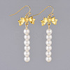 ABS Plastic Imitation Pearl Dangle Earrings Sets EJEW-JE03632-2
