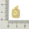 Rack Plating Brass Micro Pave Clear Cubic Zirconia Charms KK-G501-01G-G-3