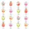 60Pcs 6 Colors Transparent Resin Pendants RESI-CJ0002-09-1