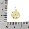 Brass Micro Pave Cubic Zirconia Pendants KK-E111-28G-3