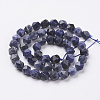 Natural Sodalite Beads Strands G-J376-65A-8mm-2