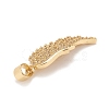 Brass Micro Pave Cubic Zirconia Pendants KK-A161-19G-3