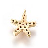 Golden Tone Brass Micro Pave Cubic Zirconia Charms ZIRC-L075-10A-G-3