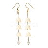 Acrylic Flower with Plastic Pearl Long Dangle Earrings EJEW-JE04941-05-2