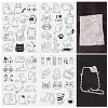 57 Patterns Non-woven Fabrics Water-soluble Embroidery Aid Drawing Sketch DIY-TAC0100-016-10