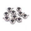 201 Stainless Steel Rhinestone Charms STAS-Z009-03A-03P-2