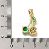 Rack Plating Brass Micro Pave Cubic Zirconia Pendants KK-G500-29G-01-3