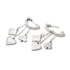Ace of Diamond & Hearts & Clubs Synthetic White Shell Dangle Hoop Earrings EJEW-E286-04P-2