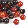 2 Sets 2 Colors Natural Black Agate & Red Agate Beads G-TA0001-46-3