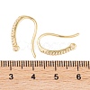 Rack Plating Brass Cubic Zirconia Earring Hooks KK-S374-05G-04-3