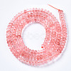 Cherry Quartz Glass Beads Strands G-S366-106-2