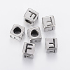 304 Stainless Steel Large Hole Letter European Beads STAS-H428-01AS-F-1