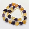 Rough Raw Natural Amethyst and Citrine Beads Strands G-K202-22A-2