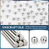 Unicraftale 100Pcs 201 Stainless Steel Grooved Beads STAS-UN0054-90-5