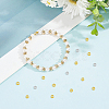 DICOSMETIC 200Pcs 2 Colors Flat Round Brass Spacer Beads KK-DC0003-64-4