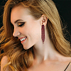 ANATTASOUL 4 Pairs 4 Colors Rhinestone Chains Tassel Earrings EJEW-AN0004-74-6