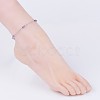 304 Stainless Steel Chain Anklets AJEW-AN00170-05-4