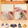 12Pcs 4 Style Halloween Silicone Beads JX753A-5