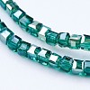 Electroplate Glass Beads Strands EGLA-F121-HR-A01-3