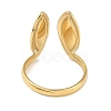 Ion Plating(IP) 304 Stainless Steel Enamel Horse Eye Open Cuff Rings for Women RJEW-L107-044G-02-3