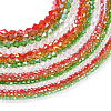  16 Strands 16 Style Christmas Theme Transparent Electroplate Glass Beads Strands EGLA-TA0001-25-2