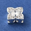 Brass Micro Pave Clear Cubic Zirconia Beads KK-G503-12S-2