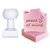 Clear Acrylic Soap Stamps DIY-WH0446-009-1