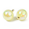 ABS Plastic Imitation Pearl Pendants PACR-T015-04B-3