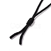 Adjustable Natural Mixed Gemstone Rectangle Pendant Necklace with Nylon Cord for Women NJEW-L171-03-6