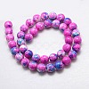 Synthetic Ocean White Jade Beads Strands G-L019-8mm-07-3