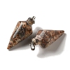 Natural Leopard Skin Jasper Pendants G-Z055-02P-02-2