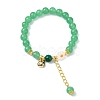 Natural Malaysia Jade Beads Stretch Bracelets for Women BJEW-JB11360-03-2