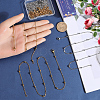 SUNNYCLUE 12Pcs 2 Colors 304 Stainless Steel Satellite Chain Necklaces Set NJEW-SC0001-13-3