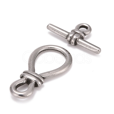 Tarnish Resistant 304 Stainless Steel Toggle Clasps STAS-K216-02P-1