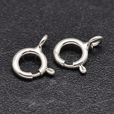 925 Sterling Silver Spring Ring Clasps STER-F014-06G-1