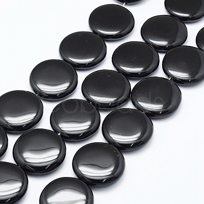 Natural Black Onyx Beads Strands G-E469-09-8mm-1