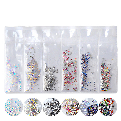 Glass Rhinestone Flat Back Cabochons MRMJ-T009-034A-SS3-1