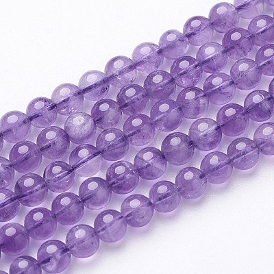 Natural Amethyst Beads Strand X-GSR6mmC062-1