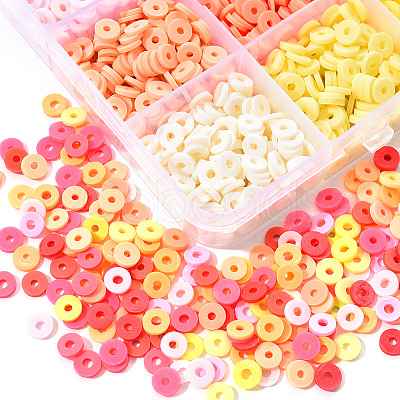 2250Pcs 15 Colors Handmade Polymer Clay Beads CLAY-YW0001-25B-1