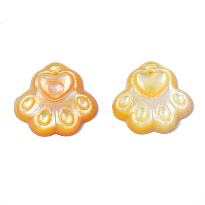 Natural Yellow Shell Charms SSHEL-S258-98B-1