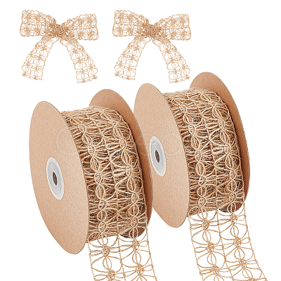 Braided Burlap Ribbon OCOR-WH0070-50-1