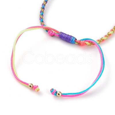 Adjustable Nylon Braided Cord Bracelet Making AJEW-JB00891-03-1