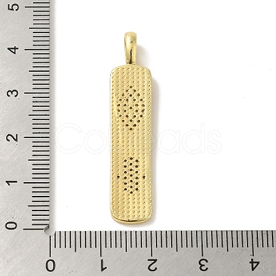 Brass Micro Pave Cubic Zirconia Pendants KK-Z042-15G-02-1