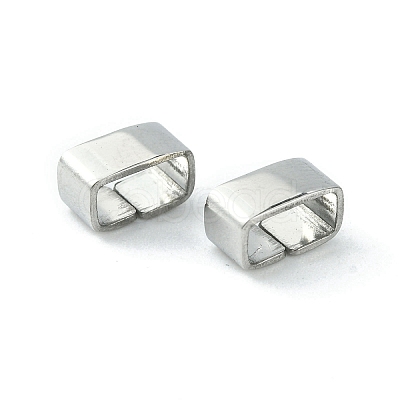 201 Stainless Steel Slide Charms/Slider Beads STAS-C016-08B-P-1-1