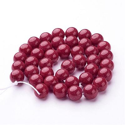 Natural Mashan Jade Round Beads Strands G-D263-10mm-XS04-1