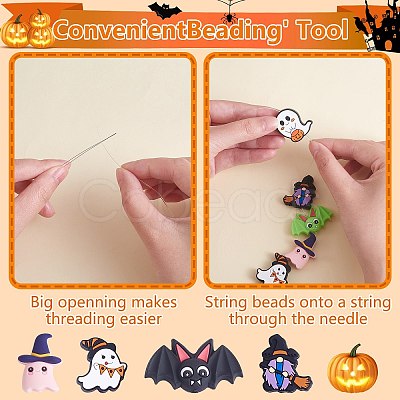 12Pcs 4 Style Halloween Silicone Beads JX753A-1