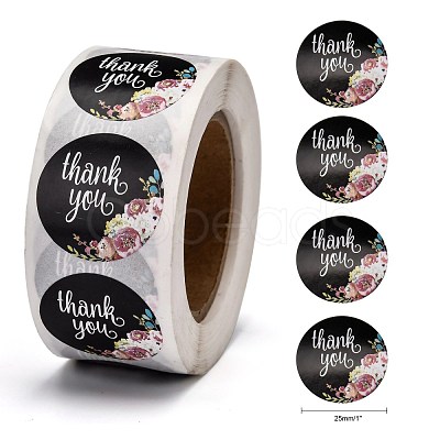 1 Inch Thank You Stickers X-DIY-WH0156-87B-1